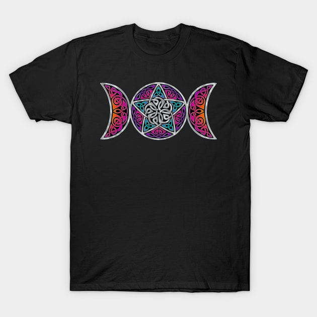 Triple moon T-Shirt by Beth Wilson